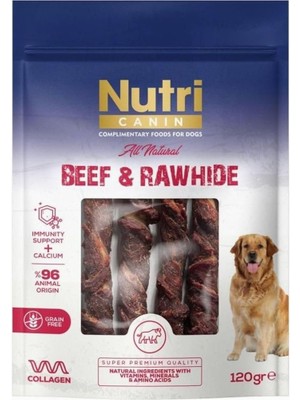 Hype Store Nutri Sığır Eti Sarılı Tahılsız Büyük Boy Kemik Köpek Ödülü 120 gr