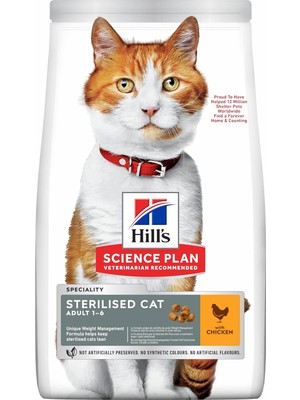 Hype Store Hill's Scıence Plan Kısırlaştırılmış Yetişkin Tavuklu Kedi Maması 8+2 kg