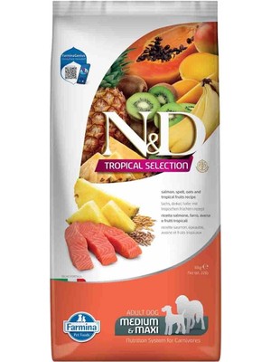 Hype Store Nd N&d Tropical Selection Somonlu ve Tropikal Meyveli Orta ve Büyük Irk Yetişkin Köpek Maması 10 kg