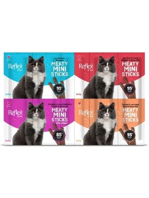 Hype Store Meaty Mini Sticks Kedi Ödül Maması 5 Adet x 2 gr x 4 Çeşit
