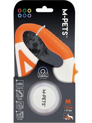 Hype Store M-Pets Flash Ledli Otomatik Gezdirme Şerit 5mt/orange
