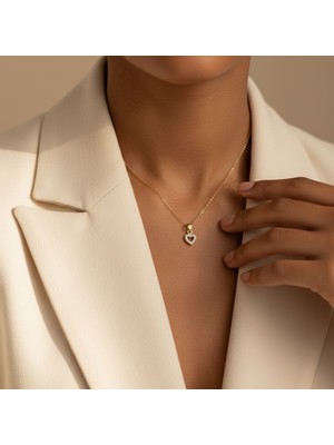 Altıncık 14 Ayar Altın Kalp Kolye