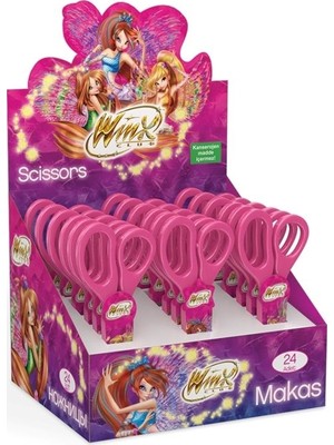 Winx Club Kapaklı Çocuk Makası 65417 13,5 Cm Pembe Renkli 1 Adet Güvenli Kullanım İçin Koruma
