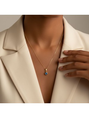 Altıncık 14 Ayar Altın Göz Kolye