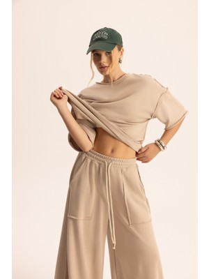 Mai Flex Kemik Oversize T-Shirt Eşofman Takım