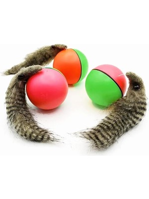 Hype Store Kedi Oyuncağı, Renkli Toplar ve Rakun Kuyruğu, Eğlenceli Kovalamaca