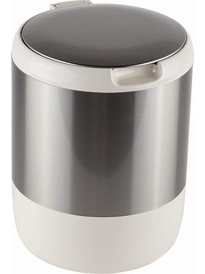 Hype Store Pasifik Kapaklı Çöp Kovası, 3lt, 15.5X20 Cm, Bej