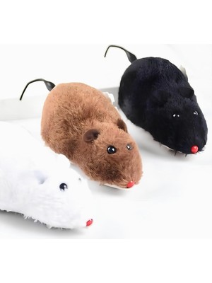 Hype Store Kanji Kurmalı Kedi Oyuncağı – Tüylü Peluş Hareketli Fare, Eğlenceli ve Interaktif Kedi Eğitim Oyunca