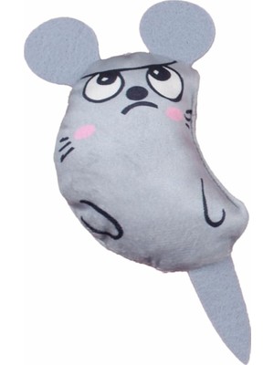 Hype Store Peluş Kedi Oyuncağı Kedi Otlu Catnipli Gri 1 Adet