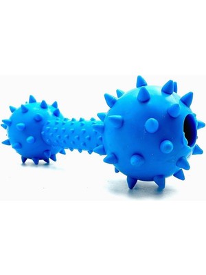 Hype Store Tasma Market Ödül Maması Saklama Hazneli Tartar Önleyici Dumbell Köpek Oyuncağı Mavi