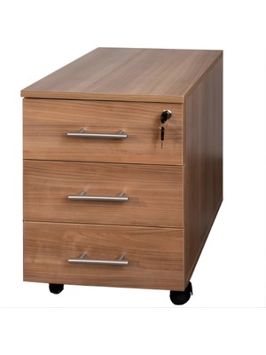 Sempre 3 Çekmeceli Ofis Keson – 4 Tekerlekli, Merkezi Kilitli Mobil Dosya Dolabı - Marbella