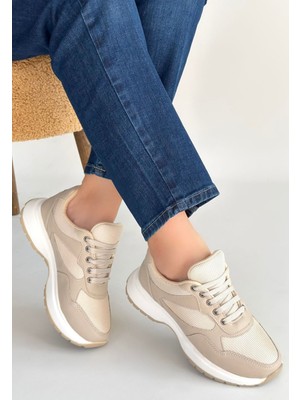 İsmiyle Al Slar Vizon Cilt Bağcıklı Spor Ayakkabı