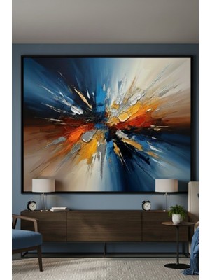 Safir Design Derinlik Etkili Geometrik ve Soyut Formlar Çerçeveli Tablo