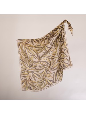 Piramit Naturel Eşarp | Palmiye Yaprakları