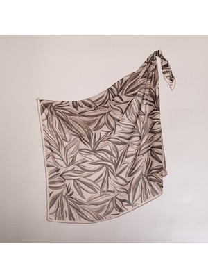 Piramit Naturel Eşarp | Palmiye Yaprakları