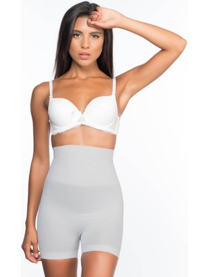 İlk El Grup Ieg™ Ekru Mı Emay 2075 Yüksek Bel Desenli Double Kısa Paça Korse