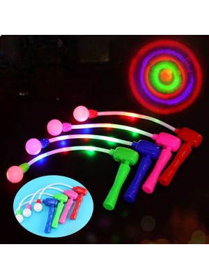 Kuzey Oyuncak LED Light Up Spinning Ratchet Ball 4 Adet Renkli LED Işıklı Cır Cır Şenlik Konser Parti Işıkları