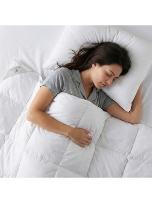 13,5 Tog %100 Kaz Tüyü Tek Kişilik Yorgan 155x215 cm - Gold Serisi