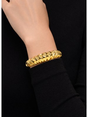 Kızılay Kuyumcusu 22 Ayar Altın Sıralı Kelepçe Bilezik 12.77 gr KLP1904