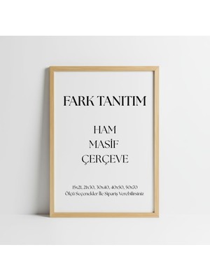 Hype Store Fark Tanıtım Premium Masif Çam Çerçeve - 3mm Mdf Arkalık - 500 Mikron Kırılmaz Şeffaf Pvc Ön Koruma