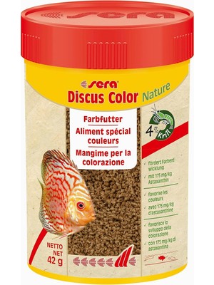 Hype Store Discus Color Nature 100 ml (42 G) – Tüm Disküs Balıkları Için 175 Mg/kg Astaksantin Içeren Renkli Ye