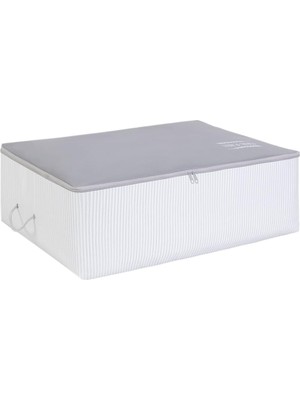 Hype Store Ocean Home Textile Büyük Boy Gri Çizgili Stuff & Things Baza Altı Hurç 62 x 46 x 22 cm