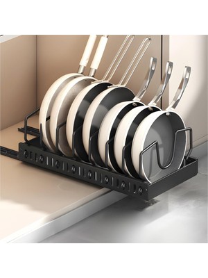 Konyax Teleskopik Raylı Tava Tencere Organizeri