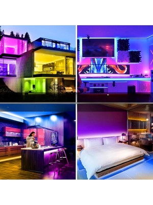 Hype Store Ema Dükkan 5 Metre Rgb Şerit LED Kumandalı 44 Tuşlu 20 Renk Rgb Şerit Işık Aydınlatma