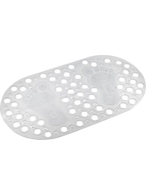 Hype Store Efe Mark Premium Serisi Banyo - Küvet Içi Kaydırmaz Vantuzlu Ayak Desenli Paspas 66,5 x 36,5 Cm, Bey