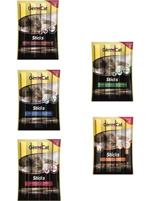 Hype Store Gimcat Sticks 20 gr 5'li Set (Hindi-Tavşan/somon-Morina/kümes Hayvanı/deniz Tarağı/kuzu-Tavuk)