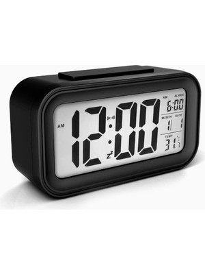 Hype Store LCD Dijital Alarmlı, Gece Görüşlü Masa Saati, Termometreli Çalar Saat