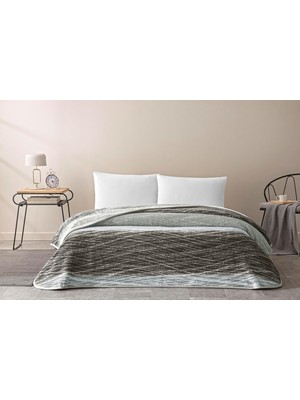 Hype Store Cosmos DESENLI%100 Pamuk Pamuk Battaniye, Gri, Çift Kişilik