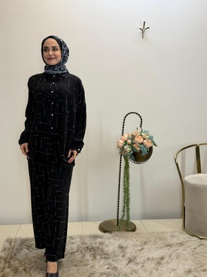 JOOQSTORE Taşlı Gömlek Takım