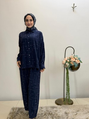 JOOQSTORE Taşlı Gömlek Takım