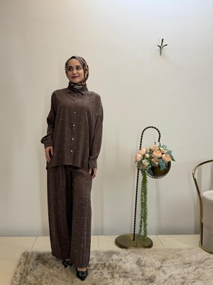 JOOQSTORE Taşlı Gömlek Takım