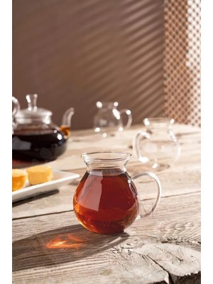 Hype Store Arvale 6'lı Keyfi Ala Kulplu Borosilikat Çay Bardağı | Çeyiz Seti