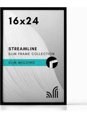 Hype Store Americanflat 16X24 Poster Çerçevesi Siyah - Parlak Pleksiglaslı Ince Kenarlıklı Fotoğraf Çerçevesi -