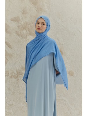 QEF Soft Line Pamuk Şal Kot Mavi