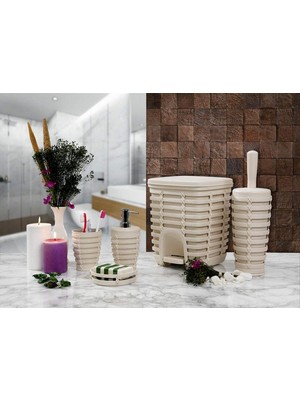 Hype Store M-SAS06-09 Palm 5 Li Banyo Seti, Bej