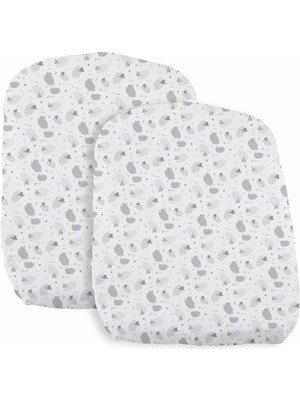 Delixa Çarşaf Crib Set Iki Parça Baby Hug Grey Sheep