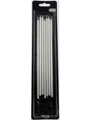 Hepta Collection Benim Gümüş Pasta Mumu 20 cm - Kokusuz