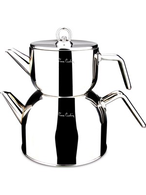 Pierre Cardin Apollo Çaydanlık 3 Parça Metal Paslanmaz Çelik Malzeme ile Parlak ve Dayanıklı