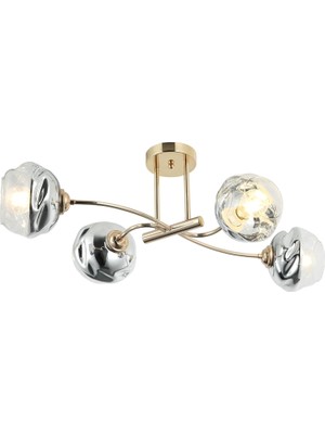 Delixa Lucea Foma 4'lü Altın Plafonyer 4XE27