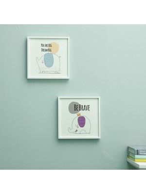 Hepta Collection Minimal Fil Tasarımlı Bebek Odası Çerçeve – 20X20 cm | Modern, Sevimli Duvar Dekoru