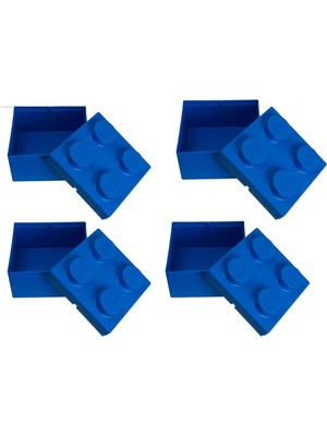 Delixa LEGO LEGO Iconic 853235 Saklama Mavi (12,5 x 12,5 x 9) (4 Adet) 5701111125783