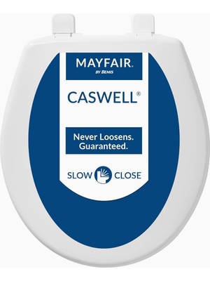 Delixa Mayfaır 880SLOW 000 Caswell Klozet Kapağı Yavaş Yavaş Kapanır ve Asla Gevşetmez, Yuvarlak, Uzun Ömür