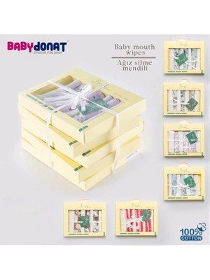 İsmiyle Al 7 Adet Kız Bebek Ağız Silme Mendili 100% Pamuk