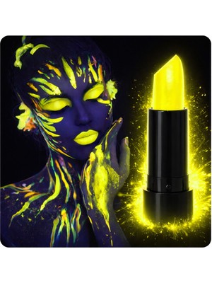 İlk El Grup Ieg™ Uv Neon Sarı Ruj – Karanlıkta Parlayan Makyaj Boyası