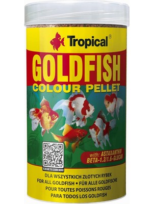 Delixa Tropical Goldfish Colour Pellet Size Size Small 250ML 90GR