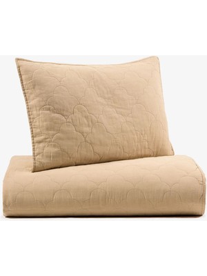 Barine Serenity Kapitoneli Keten Yastık Kılıfı Kum Rengi